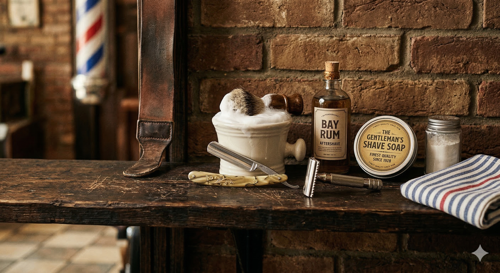 Barbershop Background with Logos